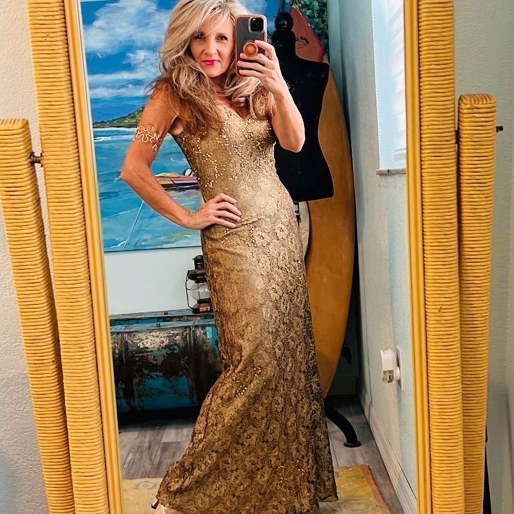 🔥Rimini by Shaw,Exquisite Sequined Stunner,Gorgeous Piece!Zip-Back,Lined,Size 4